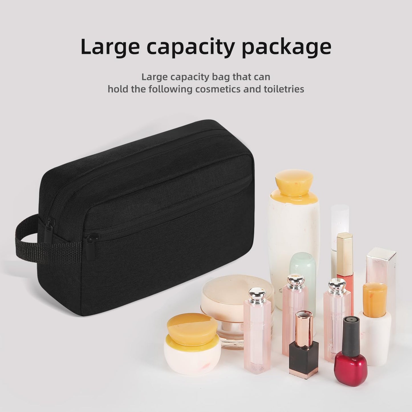 Icramsy Travel Toiletry bag Toiletry bag for women men Hanging Cosmetic bag Travel accessories for Women Men (Black) Beauty and Personal Care Icramsy