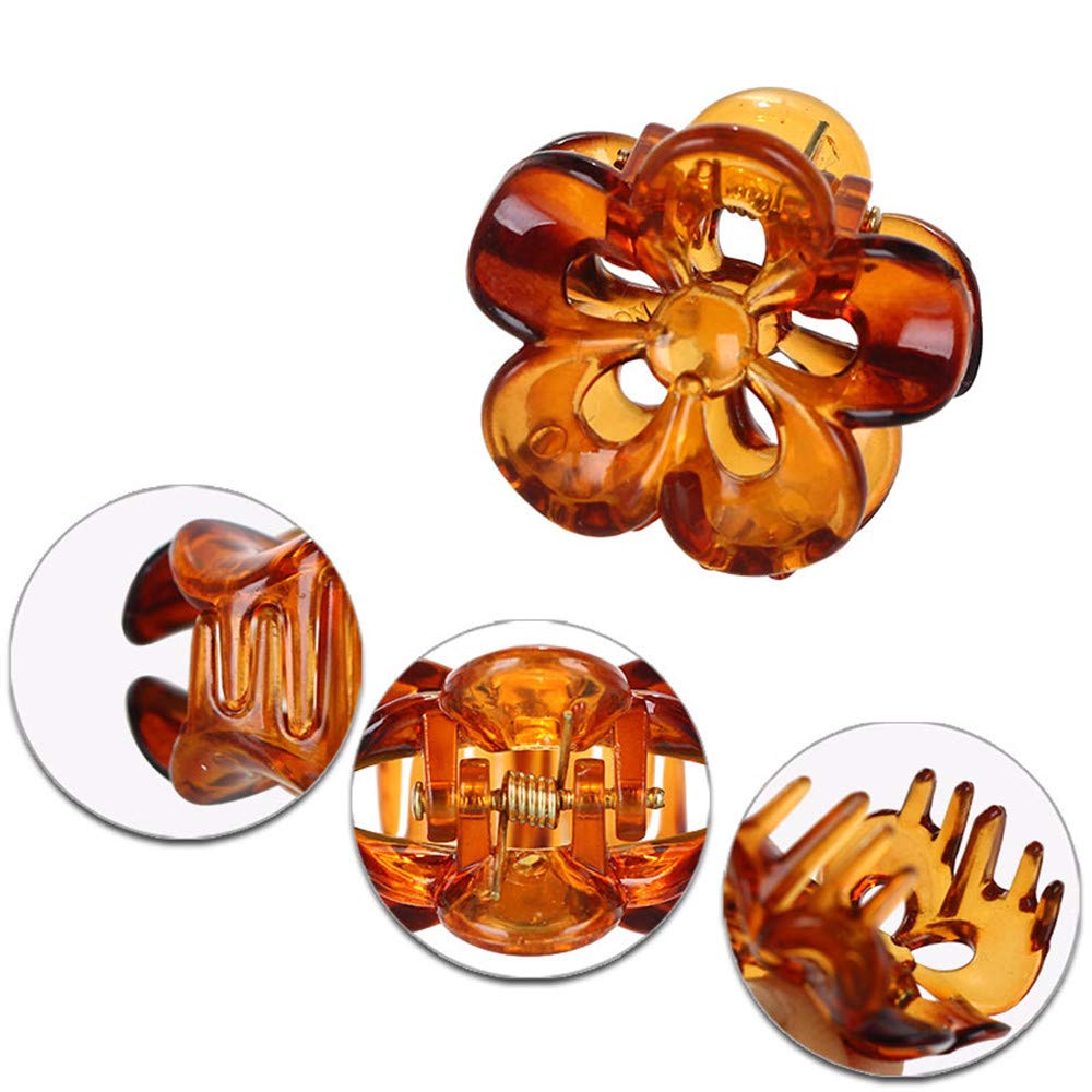 TOPYHL 12PCS Flower Shaped Small Hair Clips Claw Jaw Hair Clips Clamps Non-Slip Hair for Women Girls Hair Accessories Beauty & Personal Care TOPYHL