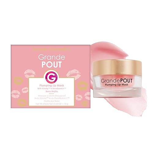 Grande Cosmetics GrandePOUT Plumping Lip Mask - for Hydrated, Fuller-Looking Lips - Berry Mojito (0.53 oz) Beauty & Personal Care Grande Cosmetics
