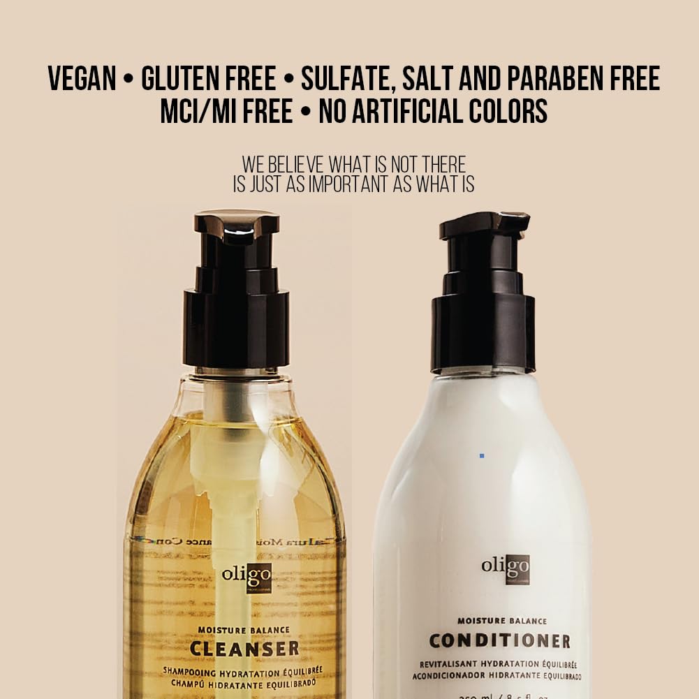 Oligo Professionnel - Calura Moisture Balance Cleanser & Conditioner - Sulfate free - Vegan - Paraben free - Color safe - Shine - Hydrating formula Beauty & Personal Care Oligo Professionnel