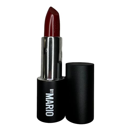 BY MARIO MAKEUP SuperSatin Lipstick | A classic, creamy satin lipstick with a soft sheen | Size 0.12 oz / 3.5 g (Rockefeller - rich brick red) Beauty & Personal Care BY MARIO