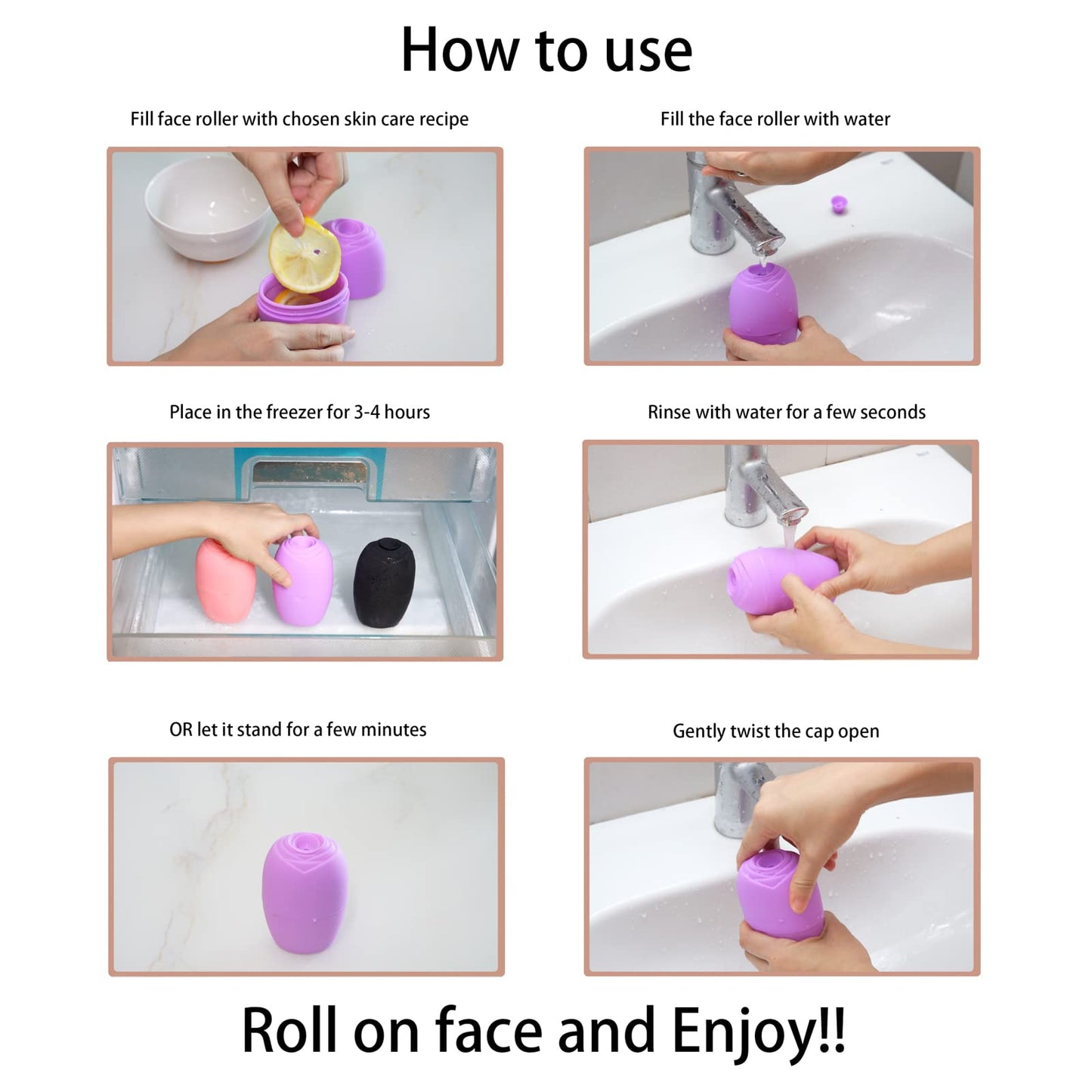 Evmliy Ice Roller for Face, Silicone Ice Roller Facial Ice Mold to Brighten Skin Enhancing Natural Glow, Reusable Ice Roller for Face & Eye Puffiness Beauty & Personal Care Evmliy
