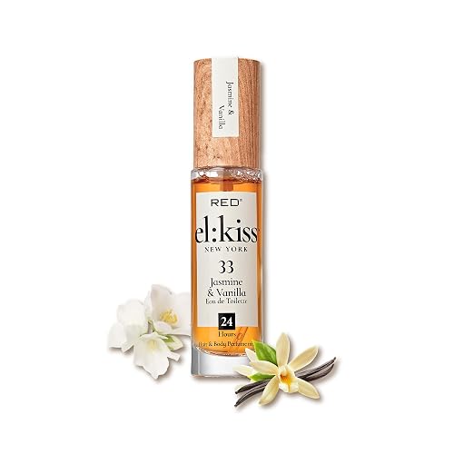 EL:KISS Hair Perfume & Body Mist, Jasmine & Vanilla Inspired by SDJ 68, Eau de Toilette 30mL (1.01 Fl Oz), Hydrating & Long-Lasting, Alcohol & Mineral Beauty & Personal Care EL:KISS