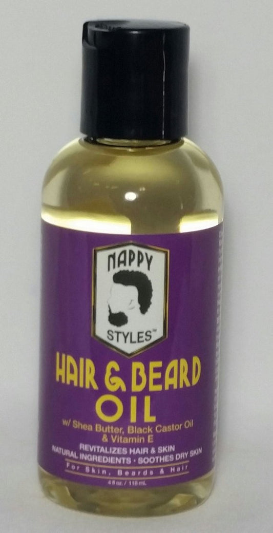 Nappy Styles Hair & Beard Oil 4oz Beauty & Personal Care Nappy Styles