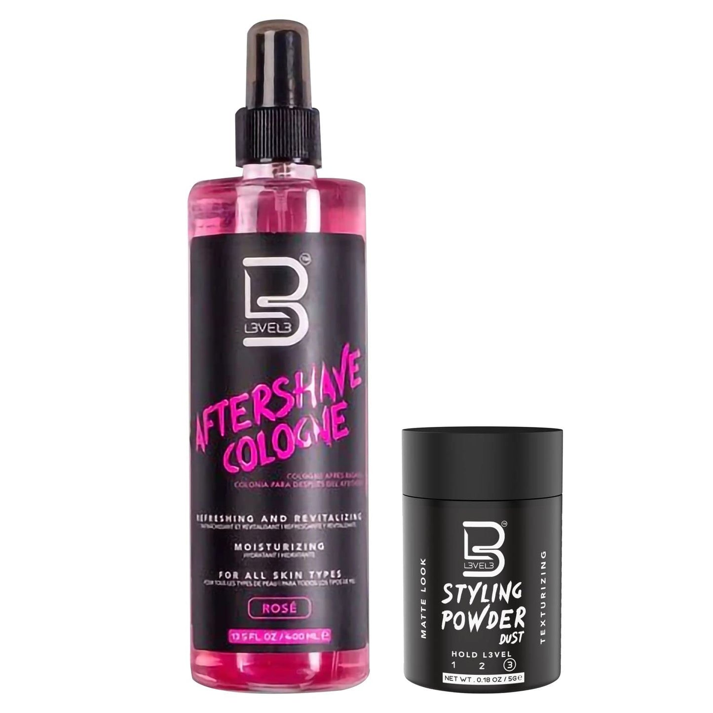 L3 Level 3 After Shave Spray Cologne - Softens Skin - Refreshes and Relieves Face and Skin - Styling Powder Included (Rose) Beauty and Personal Care L3