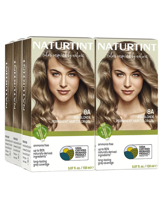 Naturtint 8A Ash Blonde Permanent Hair Color (Pack of 6), Ammonia Free, Vegan, Cruelty Free, up to 100% Gray Coverage, Long Lasting Results (Packaging Beauty & Personal Care Naturtint