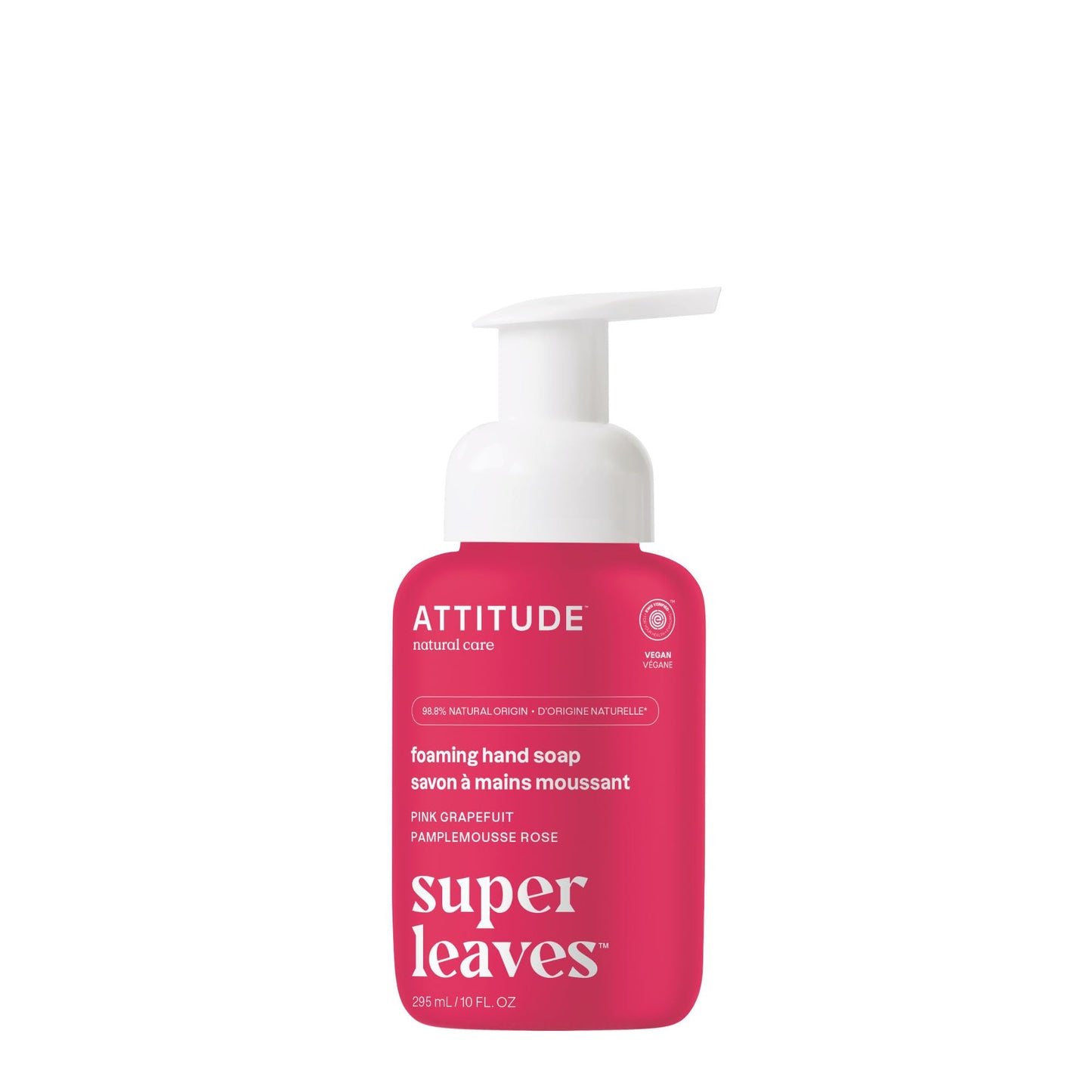 ATTITUDE Foaming Hand Soap, EWG Verified, Plant and Mineral-Based Ingredients, Vegan and Cruelty-free Personal Care Products,Pink Grapefruit, 10 Fl Oz Beauty & Personal Care BIO SPECTRA ATTITUDE