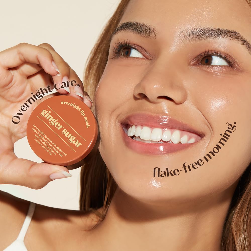 ETUDE Ginger Sugar Overnight Lip Mask 23g - Korean Lip Sleeping Mask Skin Care - Smooth and Moist Lips - Natural Ingredients Nourish & Hydrate Ginger Beauty and Personal Care ETUDE