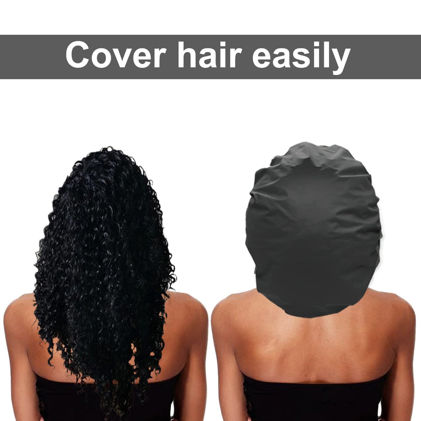 ELEBOX 2 Pack Premium Collection Super Jumbo Shower Cap Extra Large Shower Caps for Braids Shower Bonnets Women Waterproof Hair Caps for Spa Salon Beauty & Personal Care ELEBOX