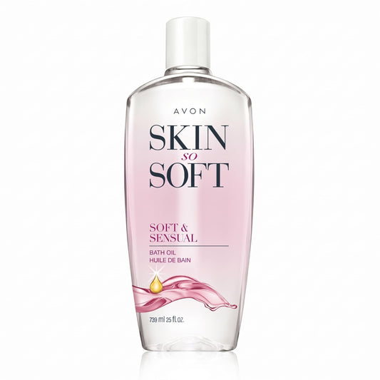 AVON Skin So Soft Bonus-Size Soft & Sensual Bath Oil for Women - 25 fl oz, Scented Moisturizer for Dry Skin - Deeply Hydrating Body Oil for Bath Beauty and Personal Care AVON