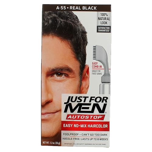 JUST FOR MEN AUTO STOP COMB IN REAL BLACK A55 Beauty & Personal Care Just for Men