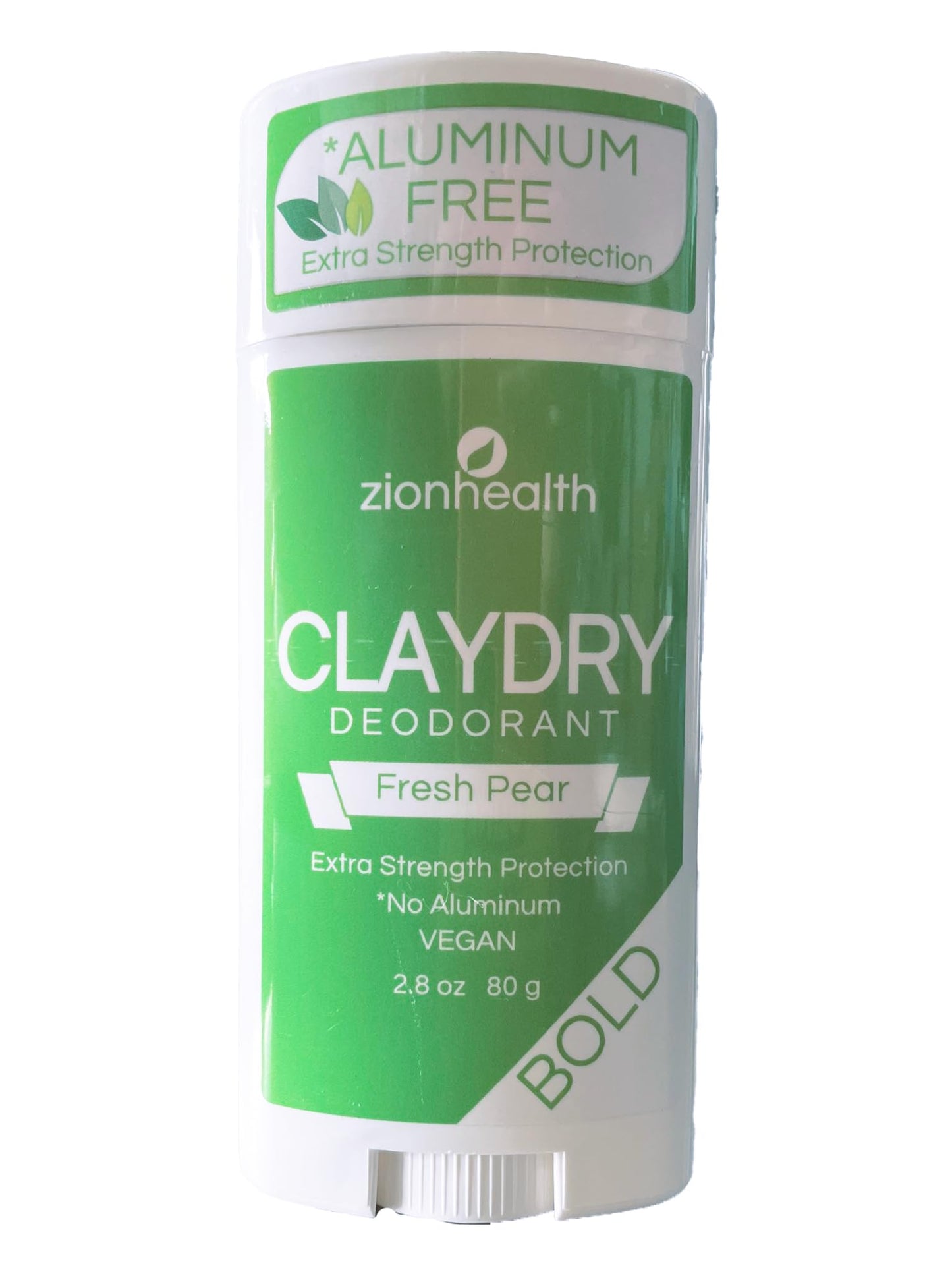 Zion Health Clay Dry Bold Deodorant Stick 2.8 OZ Fresh Pear Beauty and Personal Care Zion Health