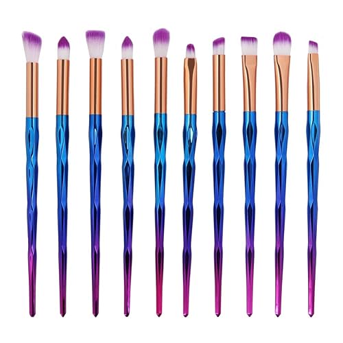 MIPPER 10pcs Diamond Handle Eye Makeup Brushes?Eyebrow Eye shadow Eyeliner Nasal shadow Cosmetics Brush Tool (purple) Beauty & Personal Care MIPPER