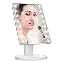 KOOKIN Lighted Vanity Makeup Mirror 16 Led Lights 180 Degree Rotation Lighted Mirror Touch Screen Adjusted Brightness Desk Mirrors USB Dual Supply Beauty & Personal Care KOOKIN
