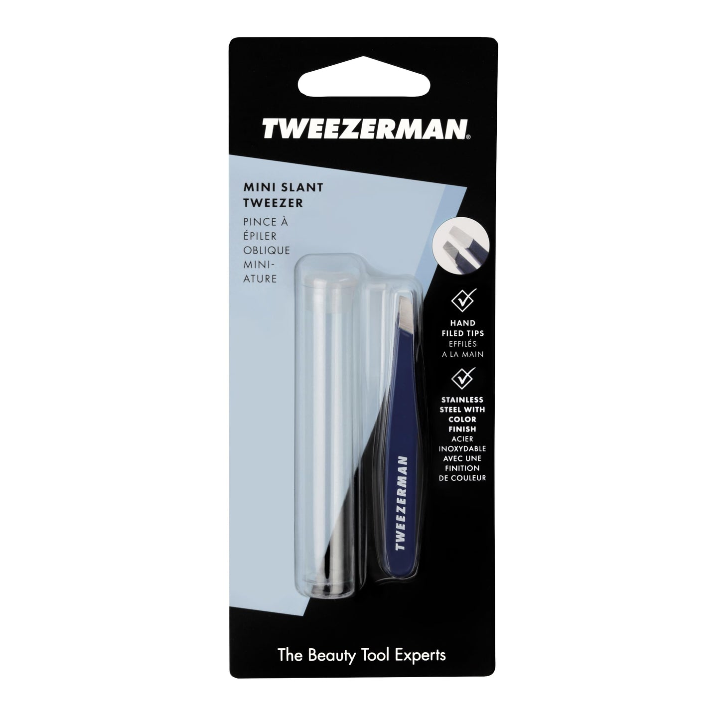 Tweezerman Exclusive Evening Blue Mini Slant Tweezer Beauty & Personal Care Tweezerman