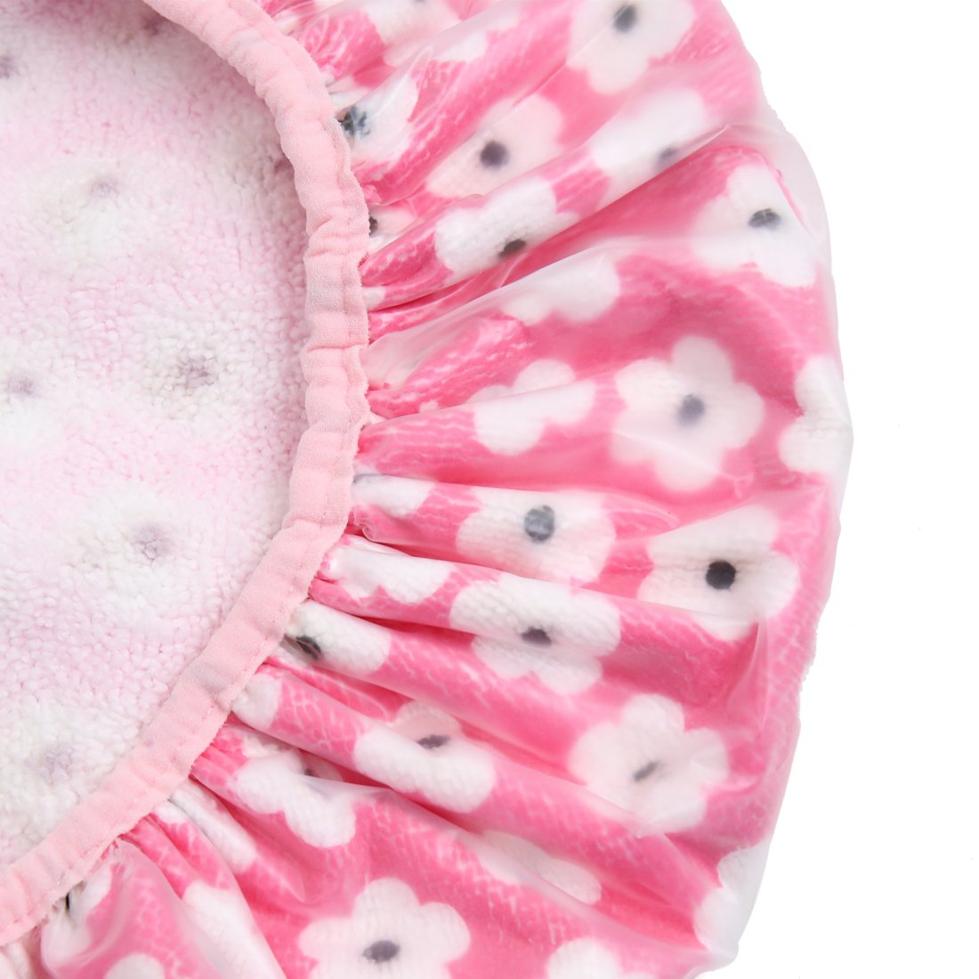 Ruilogod Plum Flower Printing Dual Layers Waterproof Shower Bath Salon Hair Cap Hat (id: 0ab f26 69d 050 dbb Beauty and Personal Care Ruilogod