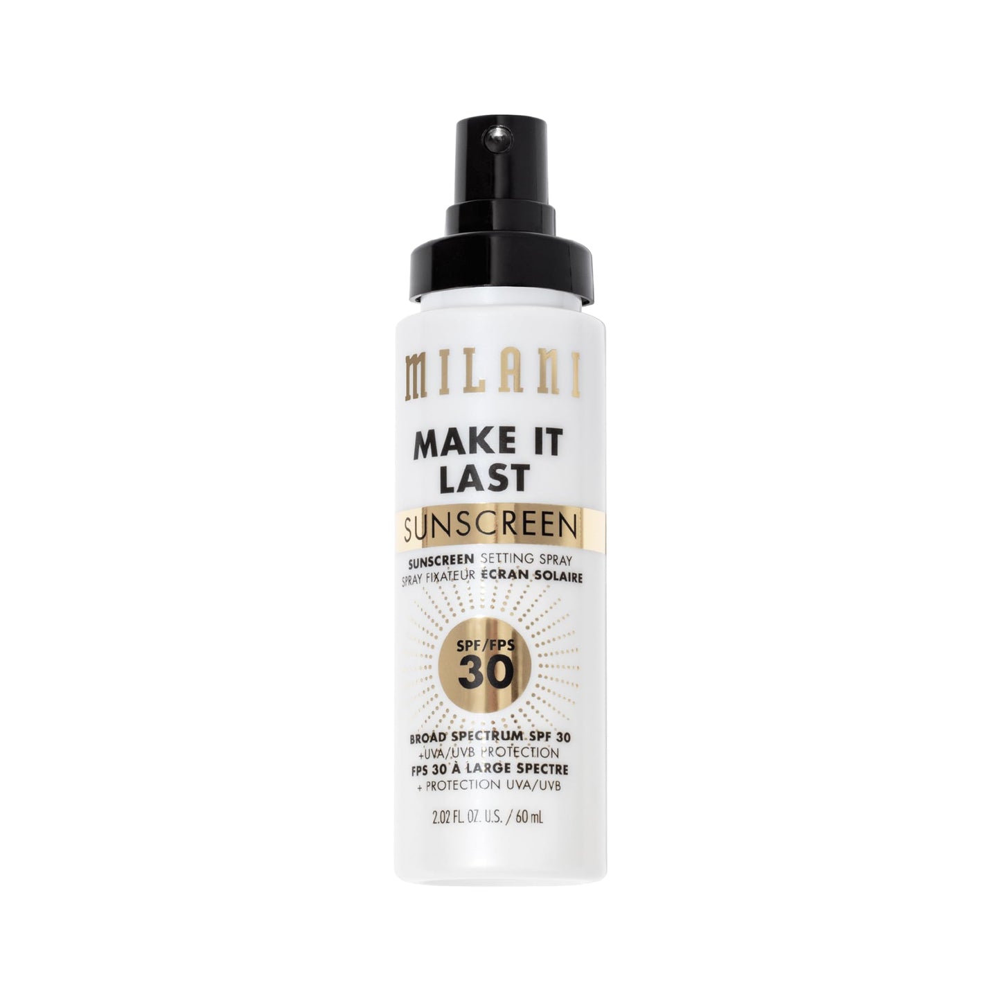 Milani Sunscreen Setting Spray + Primer, Make It Last Sunscreen for Face- SPF 30 UVA & UVB Protection Antioxidant Rich Formula for Broad Spectrum Beauty & Personal Care Milani
