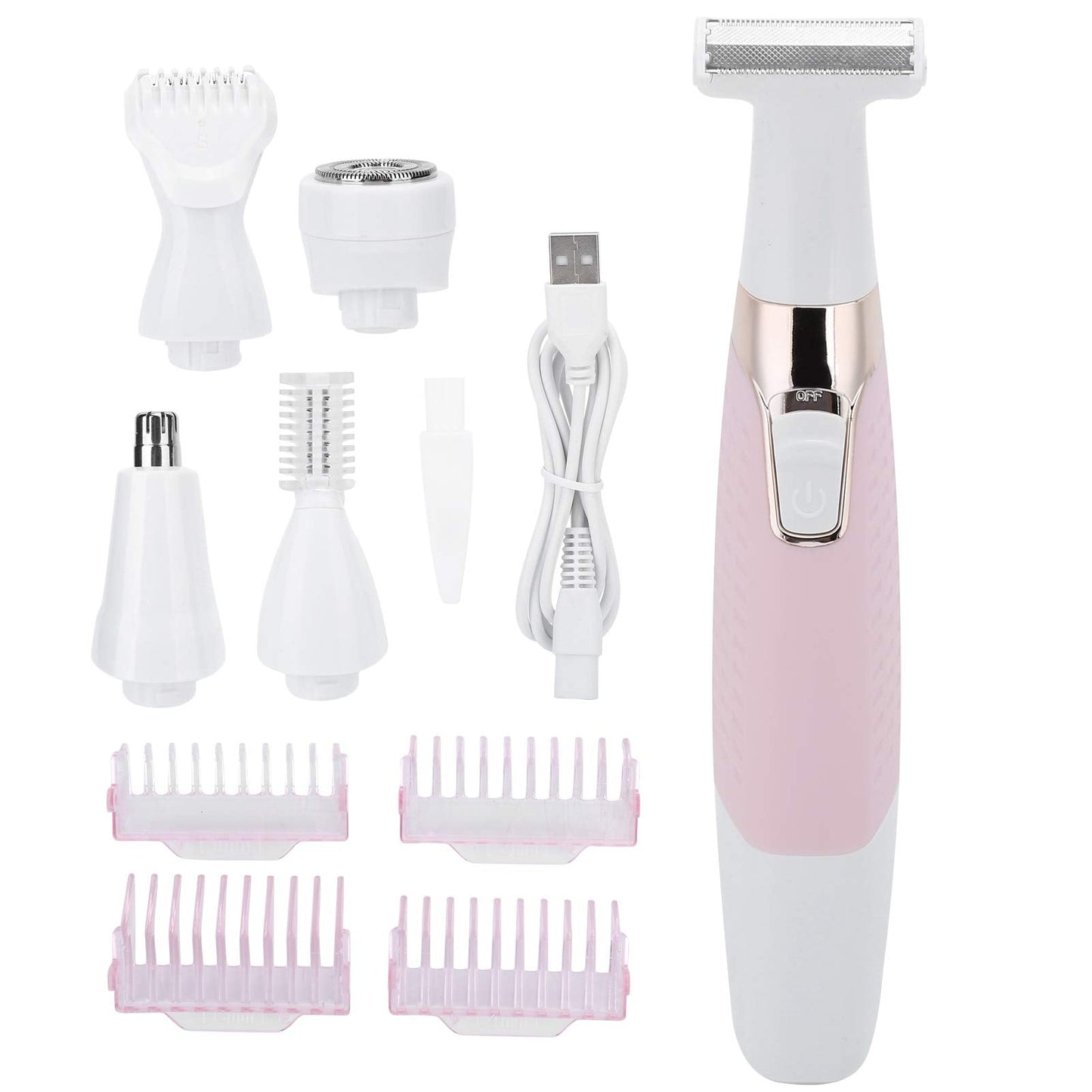Epilators Hair Removal for Women, Electric Body Depilator 5-in-1 USB Rechargeable with Multiple Attachments Hair Removal Device for Full Body and Hair Beauty and Personal Care Dioche