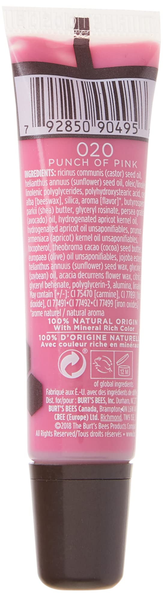 Burt's Bees, Lip Gloss Punch Of Pink, 0.02 Ounce Beauty & Personal Care Burt's Bees