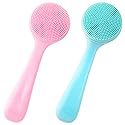 HINZIC 2 Pack Silicone Manual Facial Cleansing Brush, Skin Friendly Waterproof Face Cleaning Scrubber Exfoliator Cleanser for Blackheads Whiteheads Beauty & Personal Care HINZIC