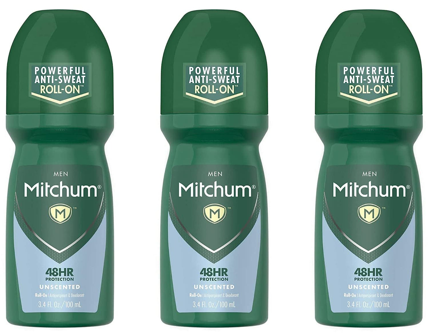 Mitchum Invisible Anti-Perspirant & Deodorant Roll-On, Unscented 3.4 oz (Pack of 3) Beauty and Personal Care Mitchum