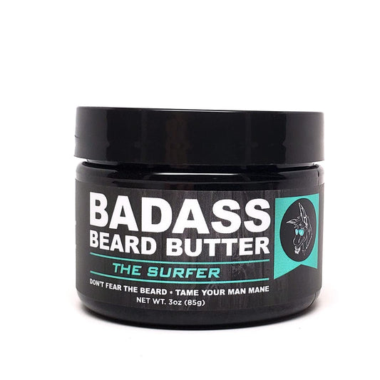 Badass Beard Care Beard Butter For Men - THE SURFER, 3 oz - Made of Natural Ingrediens for Healthy, Soften and Itchness Free Beard and Mustache Beauty and Personal Care Badass Beard Care