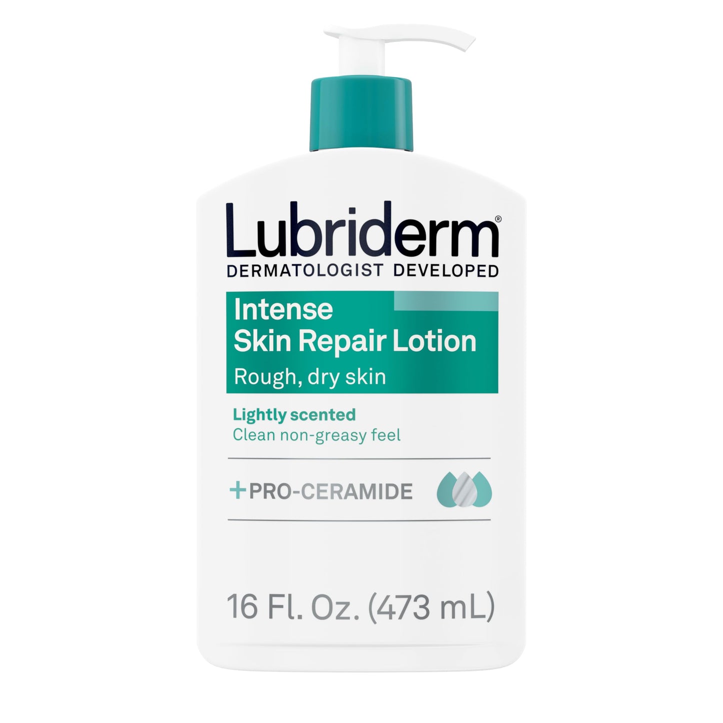 Lubriderm Intense Skin Repair Moisturizing Hand & Body Lotion + Pro-Ceramide, 48-Hour Hydration for Rough, Dry, & Sensitive Skin, Non-Greasy Beauty & Personal Care Lubriderm