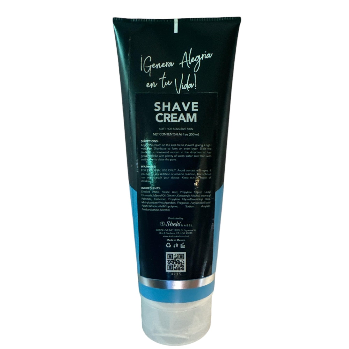 Sheló Nabel Gentle Shaving Cream, 8.46 fl oz, Natural Jojoba & Almond Oil, Menthol Infused Beauty and Personal Care Sheló NABEL