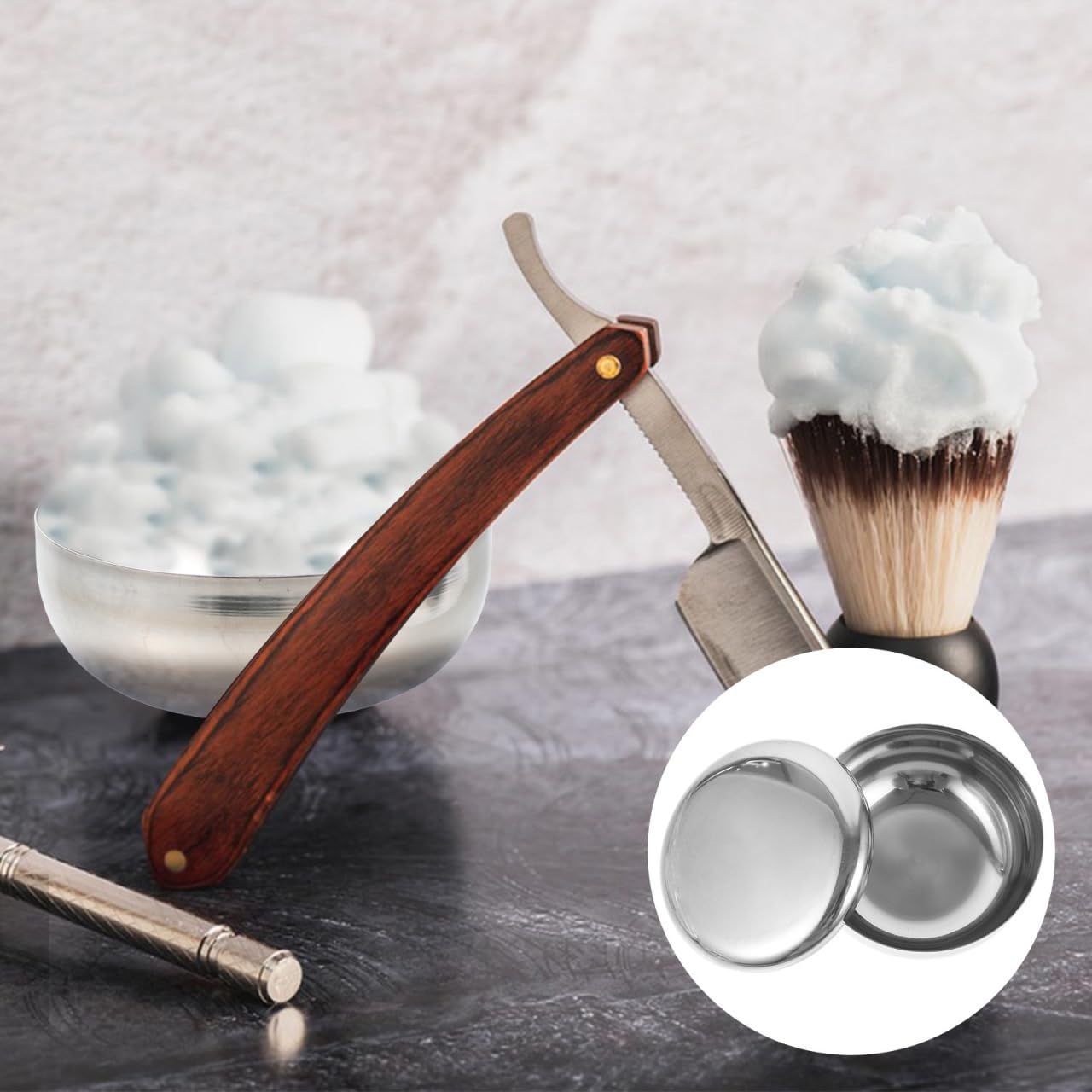 Ipetboom Stainless Steel Shaving Soap Bowl with Lid 3.93X1.96In Durable Men S Shave Cup Portable Mug for Traditional Wet Shaving and Rich Lather Beauty and Personal Care Ipetboom