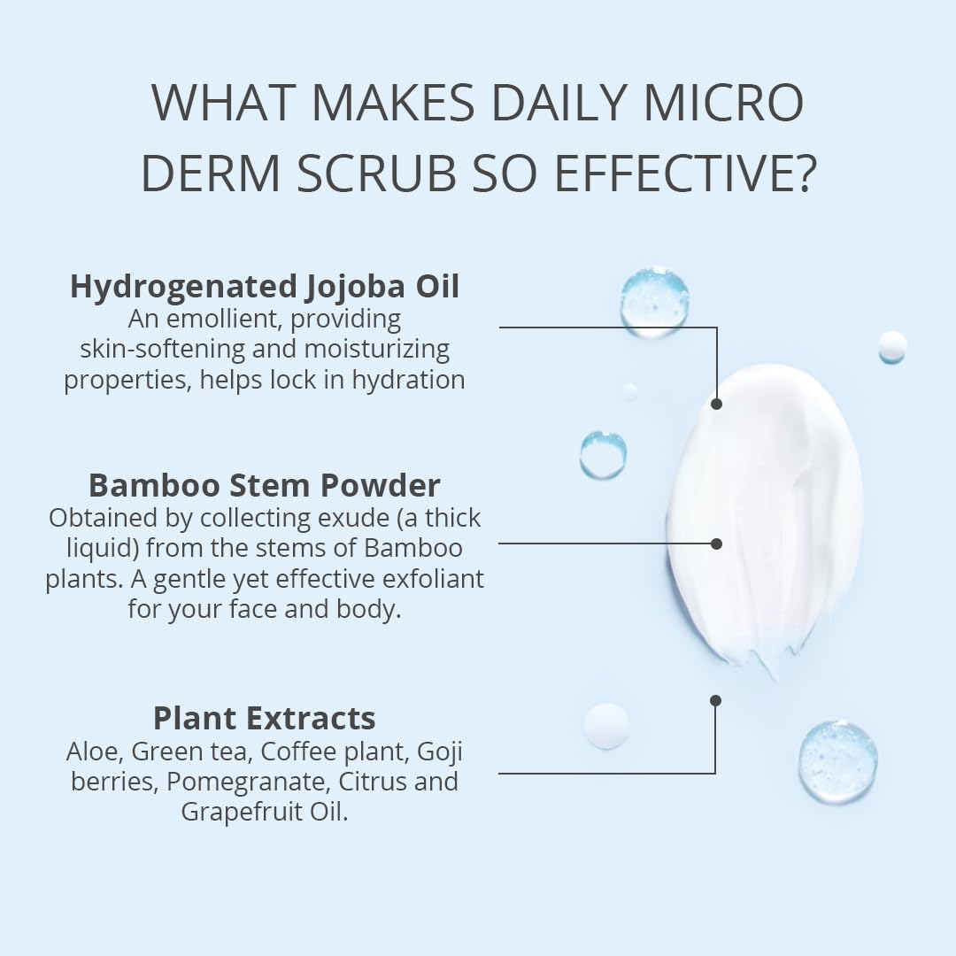 Stemulation Daily Micro Derm Scrub - Gentle Exfoliator Scrub For Face And Body - Aloe Based Antioxidant Complex For Refined Healthy Skin Beauty & Personal Care Stemulation
