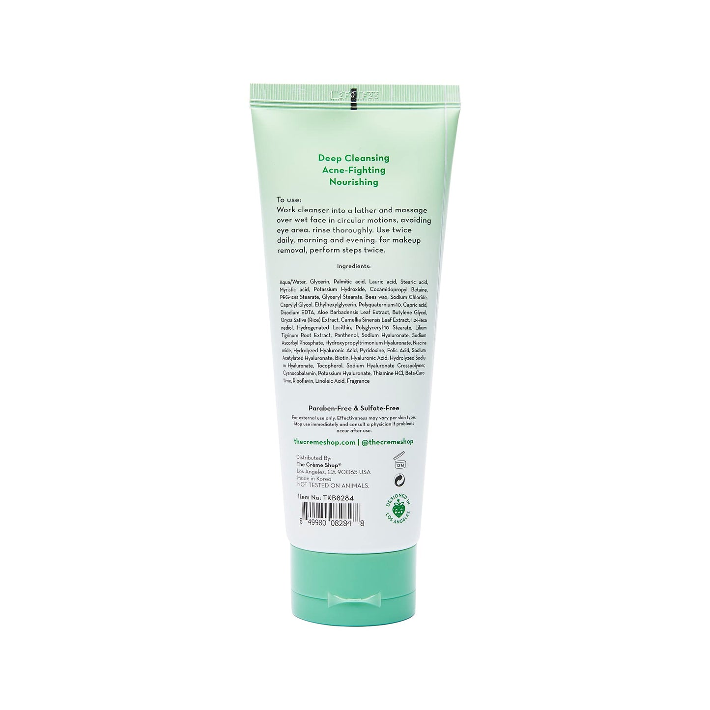 The Crème Shop Korean Skincare Double Cleanse 2-In-1 Green Tea Face Wash, Brightening Treatment, Acne Treatment, Calms Redness, Cleanses Pores, Makeup Beauty & Personal Care The Crème Shop