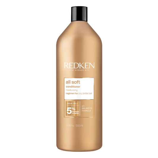 Redken All Soft Conditioner | Moisturizes and Deeply Hydrates| Softens, Smooths, and Adds Shine| Nourishing Conditioner for Dry Hair | Safe Beauty & Personal Care Redken