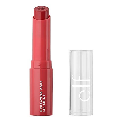 e.l.f. Hydrating Core Lip Shine with Shea Butter & Vitamin E, Tinted Lip Balm for A Smooth, Glossy Finish & Long-Lasting Moisture, Joyful Pink Rose Beauty & Personal Care e.l.f.