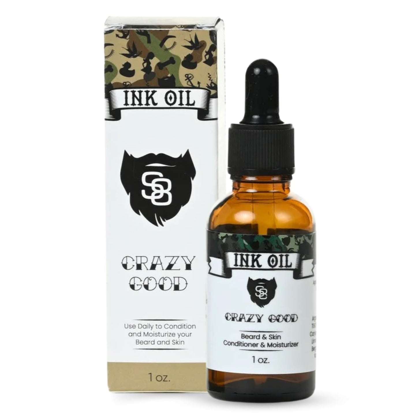 Ink Oil S8 Beard Oil, 1.0 fl oz - Premium Beard Care for Deep Hydration, Healthy Skin, Lustrous Shine - Non-Greasy & Natural Beard Oil for Growth Beauty and Personal Care Ink Oil