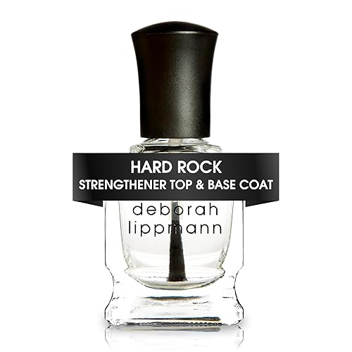 Deborah Lippmann Hard Rock Base and Top Coat | Promotes Healthy Growth for Soft Nails | Diamond Powder Strengthens and Protects Nail Polish | Clear Beauty & Personal Care Deborah Lippmann