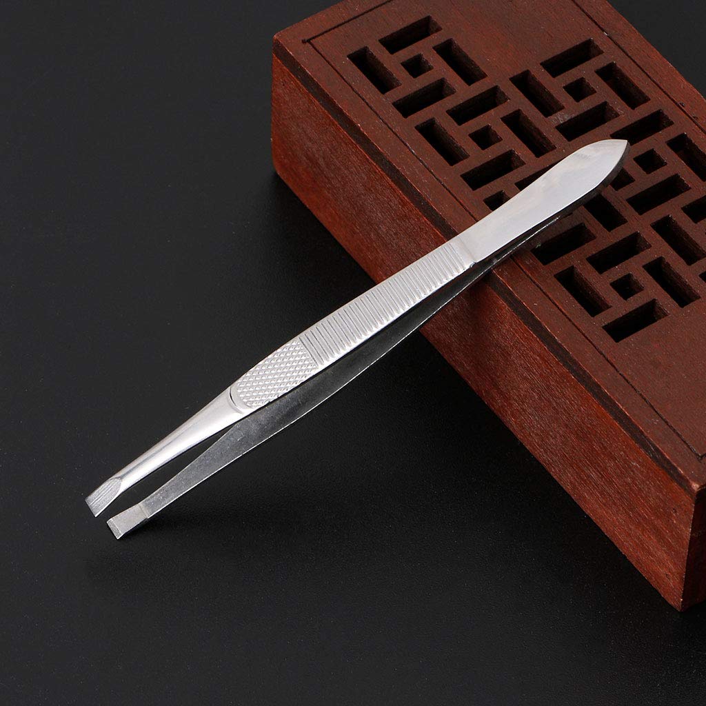 Atcdfuw Eyebrow Tweezers,Professional Stainless Steel Eyebrow Hair Removal Tweezer Flat Tip Tool New Beauty and Personal Care atcdfuw