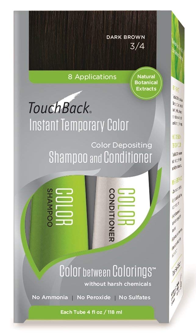 TouchBack Dark Brown Color Shampoo and Conditioner Set Beauty & Personal Care TouchBack