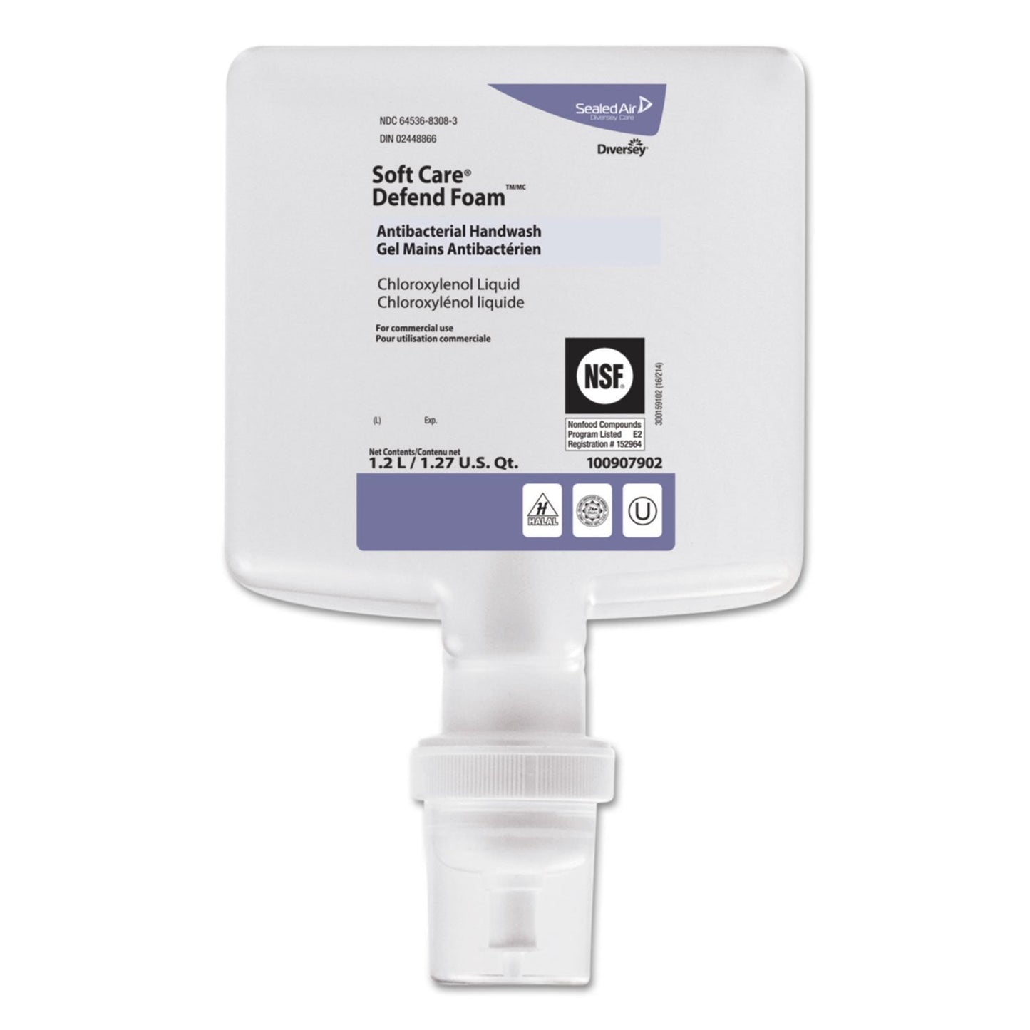 Diversey 100907902 Soft Care Defend Foam Handwash, Fragrance-Free, 1.2 L Refill, 6/Carton Beauty & Personal Care Diversey