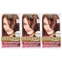 L'Oreal Paris Excellence Creme Permanent Hair Color, 6 Light Red Brown,100 percent Gray Coverage Hair Dye, Pack of 3 Beauty & Personal Care L'Oreal Paris