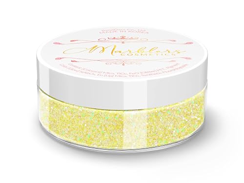 MARBLERS Holographic Face & Body Glitter [Unicorn Yellow] 0.18oz (5g) | Non-Toxic | Vegan | Cruelty-Free | Festival, Rave & Party Makeup | Eye, Hair Beauty & Personal Care MARBLERS