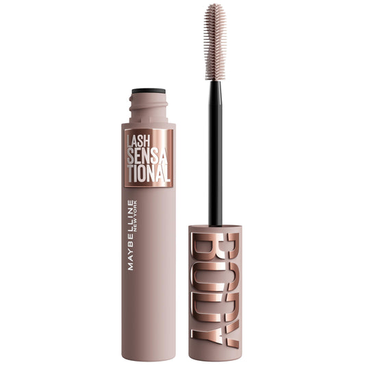 Maybelline Lash Sensational Body Washable Mascara, Volume and Length Formula for 24HR Lash Lift, Smudge and Clump-Resistant, Brownish Black Beauty & Personal Care MAYBELLINE