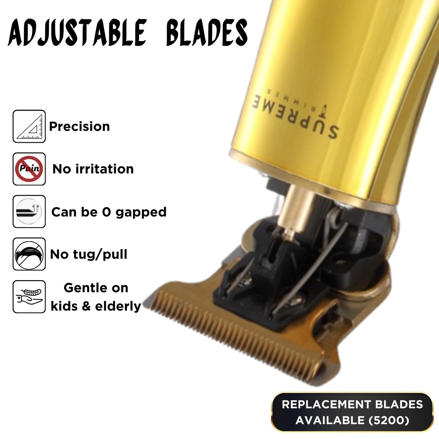 Supreme Trimmer Professional T Shaper - Cordless Hair & Beard Liner for Men - Low Noise, Precision Edger Clippers - Ideal for Sensitive Skin, Kids Beauty and Personal Care Supreme Trimmer