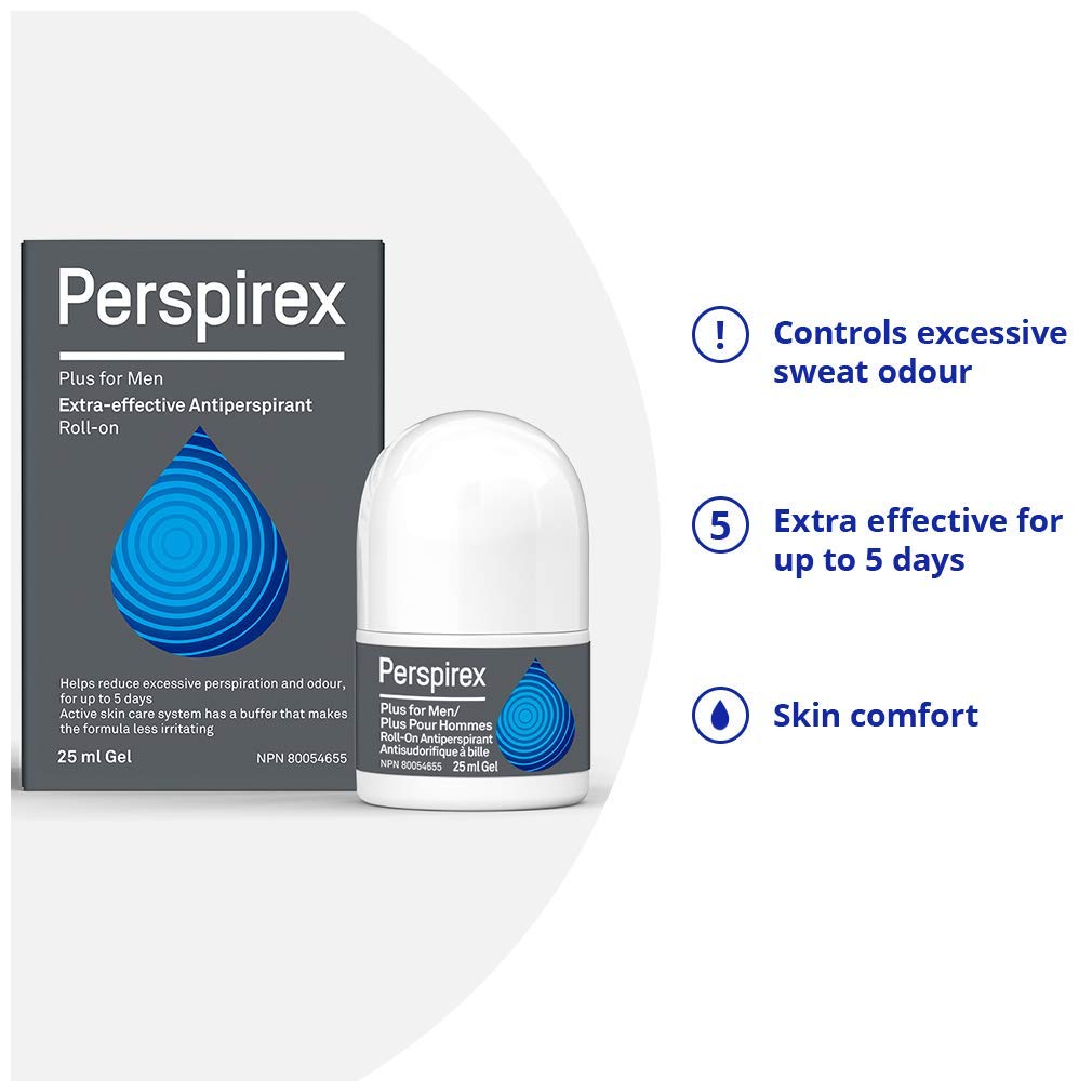 Perspirex Plus Men’s Deodorant Antiperspirant - Clinical Strength Deodorant for Men with Excessive Sweating - High Performance, Long-Lasting Beauty and Personal Care PERSPIREX