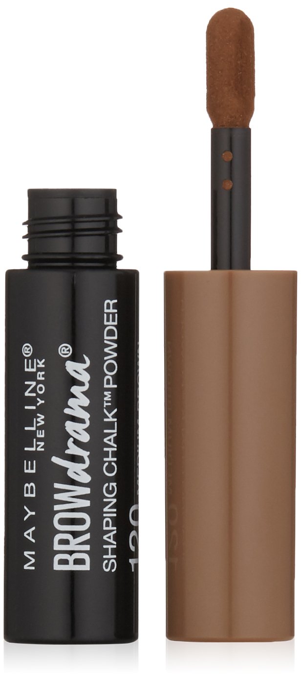 Maybelline New York Brow Drama Shaping Chalk Powder, Medium Brown, 0.035 fl. oz. Beauty & Personal Care MAYBELLINE