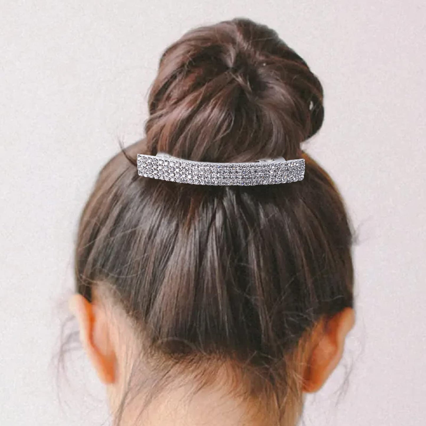 Meisuitd Crystal Hair Barrette 2 Pcs Sparkly Rhinestone Hair Clip French Design Bridal Fashion Gorgeous Bling Rhinestone Hair Clips Ponytail Holder Beauty & Personal Care Meisuitd