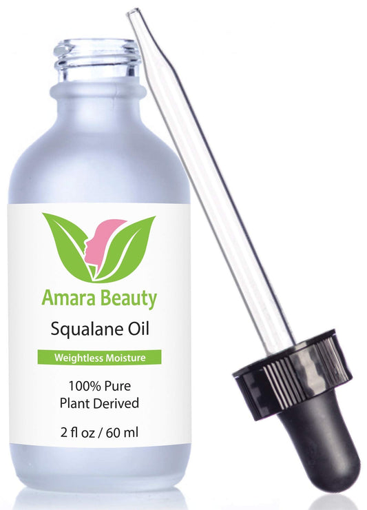 Amara Beauty Squalane Oil Moisturizer with 100% Pure Plant Derived Squalane for Face, Body, Skin and Hair - Face Oil 2 fl. oz. Beauty & Personal Care Amara Beauty