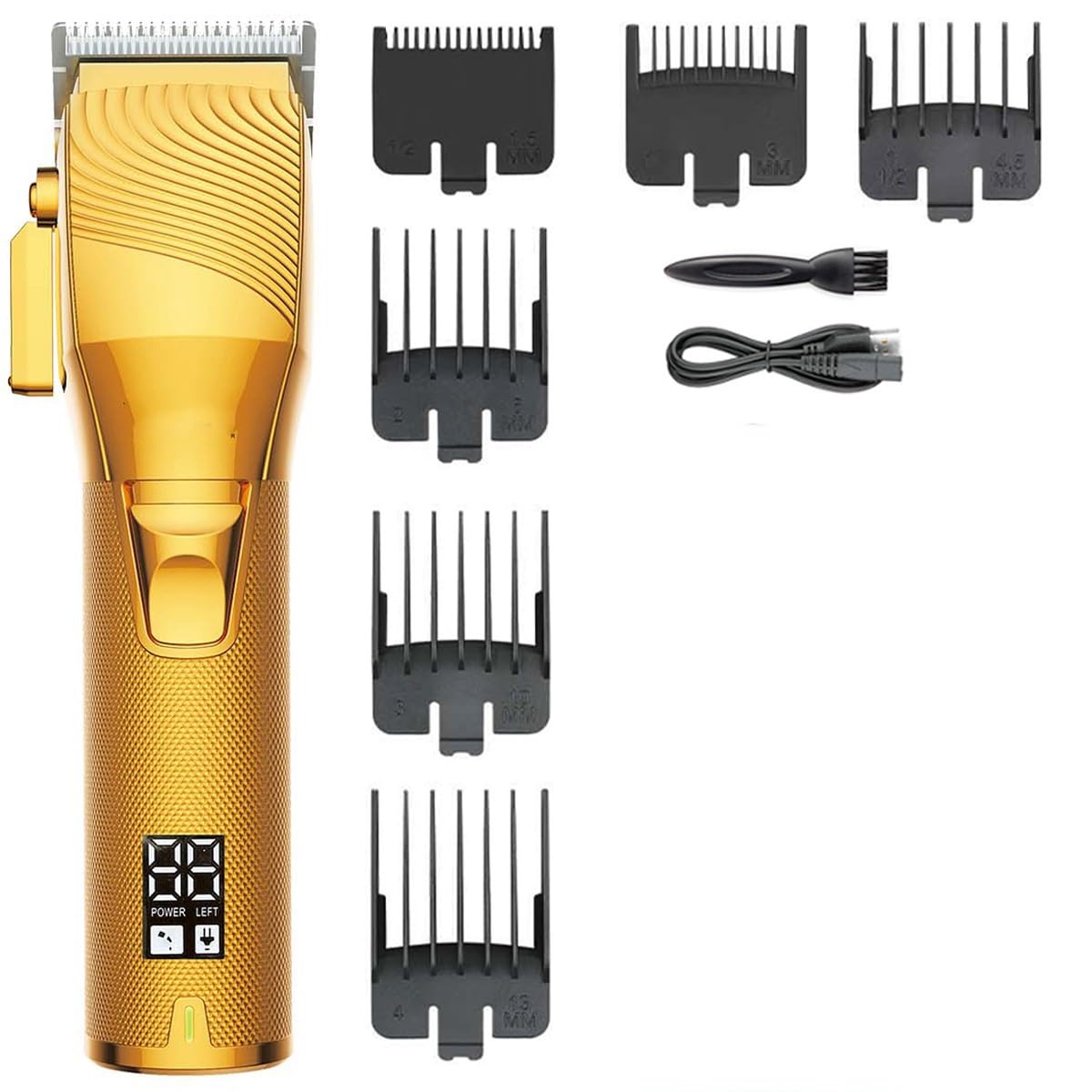 GLESVOWIO Pro Hair Clipper Professional Cutting Machine Adjustable Trimmer Cordless Barber Digital Display for Men(Gold) Beauty and Personal Care GLESVOWIO