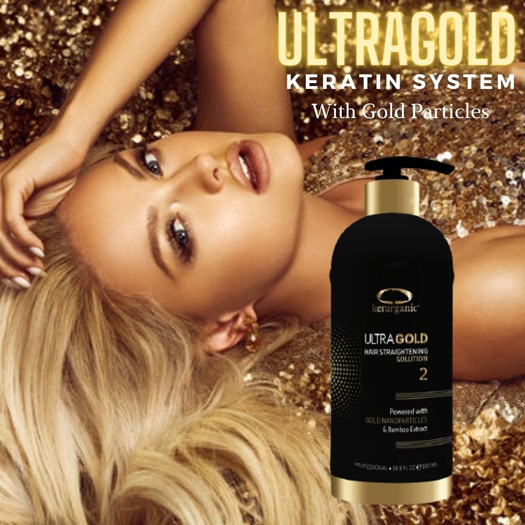 ULTRA GOLD - PROFESSIONAL BRAZILIAN KERATIN TREATMENT BUNDLE (Detox Shampoo 1000ml + Keratin Treatment 1000ml + Mask 500ml) Beauty & Personal Care KERARGANIC