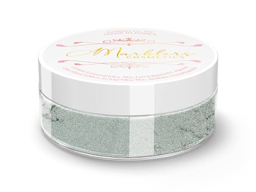 MARBLERS Fine Natural Mica Powder [Teal Gray] 0.11oz (3g) | Highly Pigmented | Non-Toxic, Vegan, Cruelty-Free | Eyeshadow, Body Butter, Nail Polish Beauty & Personal Care MARBLERS