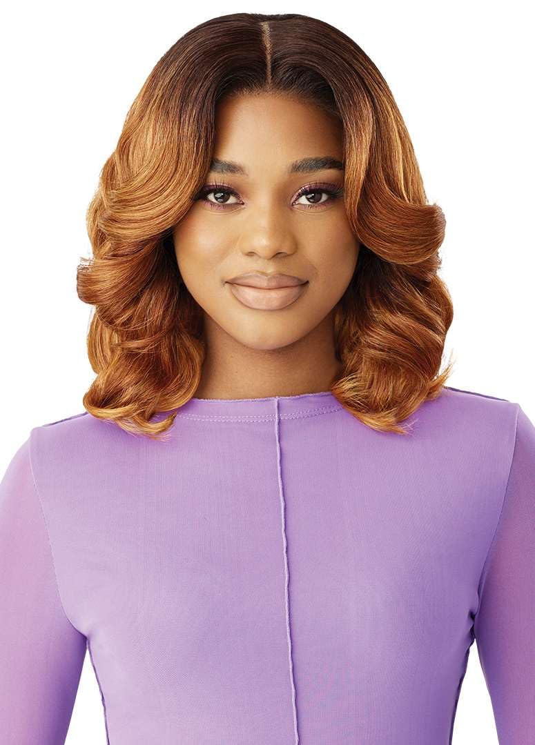 Outre Lace Front Wig - Perfect Hair Line 13X4 - Swoop Series - Swoop 11 (DR4/COPPER GOLD)